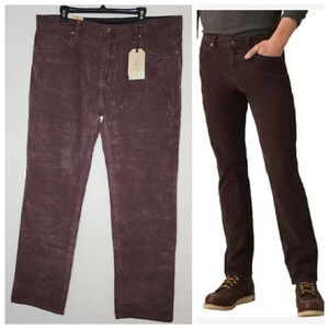 NWT Prana Corduroy Brown Sustainer Pants. Men's size 40×34.